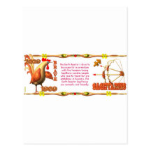 Valxart's 1969 Earth Roster zodiac Sagittarius Post Card