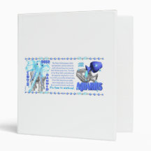 Valxart's 1973 Zodiac  water Bull born Aquarius Vinyl Binder