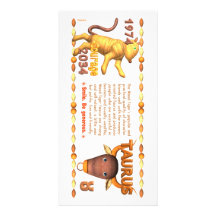 Valxart's 1974 2034 Wood Tiger  zodiac born Taurus Photo Greeting Card