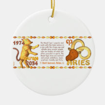 Valxart's 1974 WoodTiger  zodiac born Aries Ornament