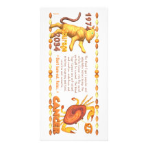 Valxart's 1974 WoodTiger  zodiac born Cancer Picture Card