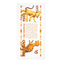 Valxart's 1974 WoodTiger  zodiac born Capricorn Personalized Photo Card