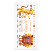 Valxart's 1974 WoodTiger  zodiac born Leo Photo Card Template