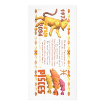 Valxart's 1974 WoodTiger  zodiac born Pisces Photo Greeting Card