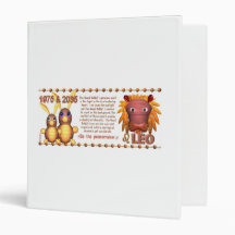 Valxart's 1975 WoodRabbit zodiac born Leo Vinyl Binder