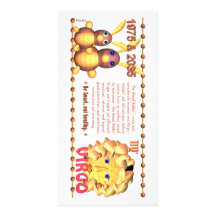 Valxart's 1975 WoodRabbit zodiac born Virgo Photo Card Template