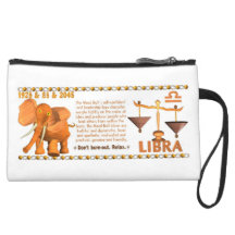 Valxart's 1985 Wood Bull zodiac born Libra Wristlet Purses