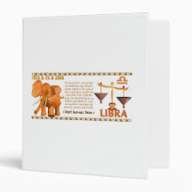 Valxart's 1985 Wood Bull zodiac born Libra 3 Ring Binders