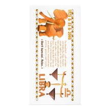 Valxart's 1985 Wood Bull zodiac born Libra Photo Card Template