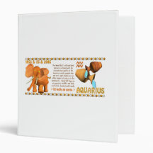 Valxart's 1985 zodiac wood bull born Aquarius 3 Ring Binders