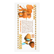Valxart's 1985 zodiac wood bull born Aquarius Personalized Photo Card