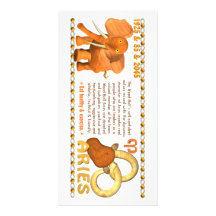 Valxart's 1985 zodiac wood bull born Aries Custom Photo Card
