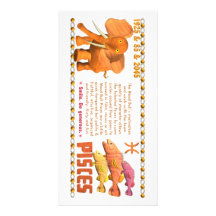 Valxart's 1985 zodiac wood bull born Pisces Photo Card Template
