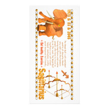 Valxart's 1985 zodiac wood bull born Sagittarius Photo Card Template