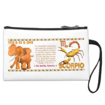 Valxart's 1985 zodiac wood bull born Scorpio Wristlet Clutch