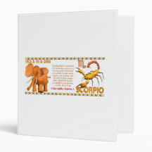 Valxart's 1985 zodiac wood bull born Scorpio Vinyl Binders