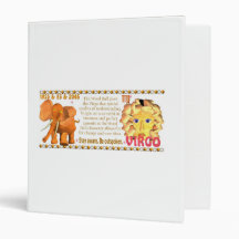 Valxart's 1985 zodiac wood bull born Virgo 3 Ring Binders