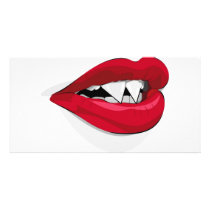 Vampira Mouth Custom Photo Card