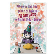 Vampire Birthday Card