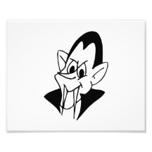 vampire black white head photographic print