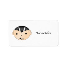 Vampire boy address label
