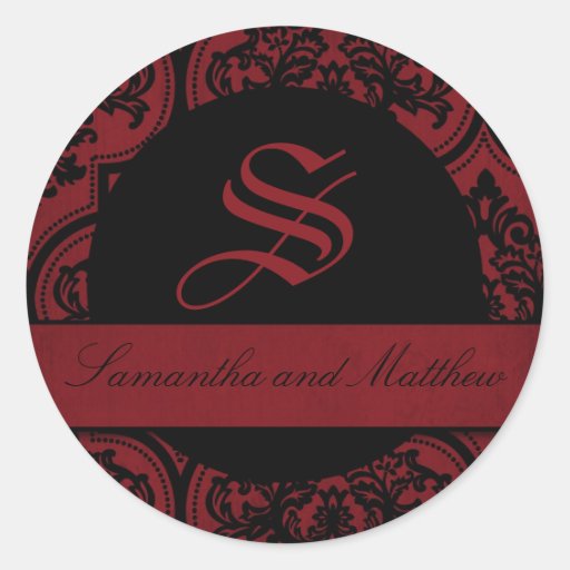 Vampire Bride Monogram Sticker
