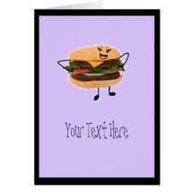 Vampire Burger Greeting Card