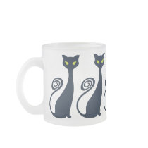 Vampire Cat With Green Eyes Mugs