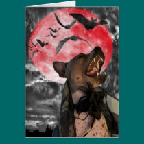 VAMPIRE DOG GREETING CARD cards