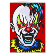 Vampire Evil Clown Card