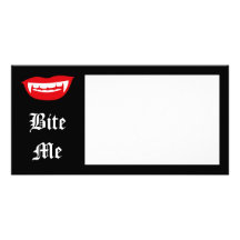 Vampire Fangs Custom Photo Card