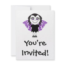 Vampire Girl Tribal Wings Personalized Invite