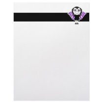 Vampire Girl Tribal Wings Letterhead Design