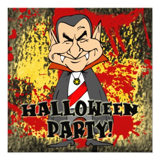 Vampire Halloween Party Invitation
