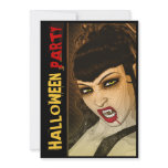 Vampire Halloween sexy comic template invitations