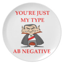 vampire joke party plate