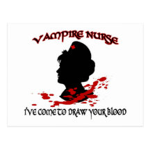 Vampire Nurse (I’ve Come To Draw Your Blood) Post Cards