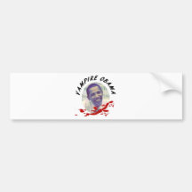 Vampire Obama with Blood Splatter Bumper Sticker