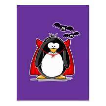 Vampire Penguin Postcard