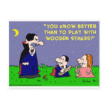VAMPIRE PLAY WITH WOODEN STAKES POST CARD