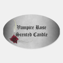 Vampire Rose Candle Soap Label Sticker