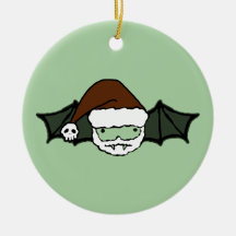 Vampire Santa Bat Christmas Ornament