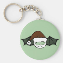 Vampire Santa Bat Keychains
