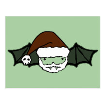 Vampire Santa Bat Post Cards