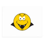 Vampire Smiley Face Post Card