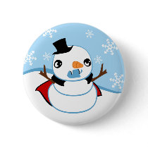 Vampire Snowman Buttons