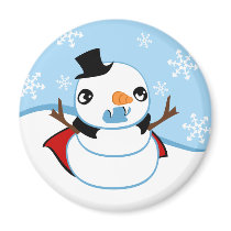 Vampire Snowman Fridge Magnets