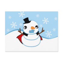 Vampire Snowman Post Cards