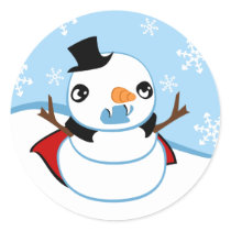 Vampire Snowman Stickers