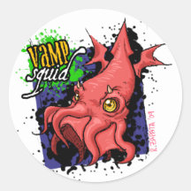 Vampire squid stickies sticker